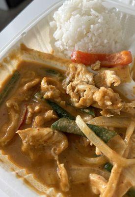 Panang Chicken with Rice