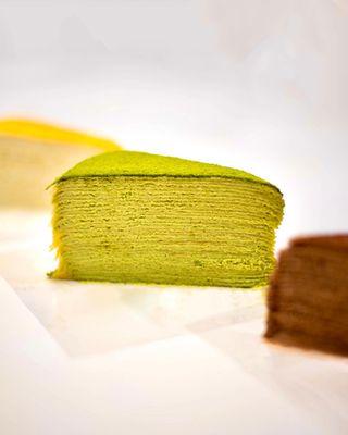 Green Tea Mille Crepe Cake IG:@namsandhernoms