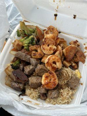 The steak shrimp and chicken!