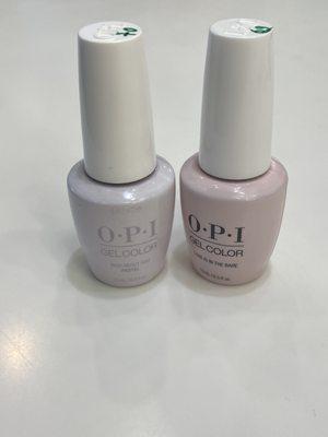 Gel Manicure. 2 colors-- Mod About You & Love Is In The Bare (both OPI)