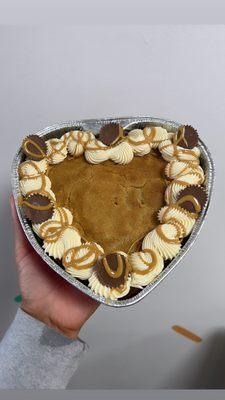 Reese's pieces heart-shaped pie