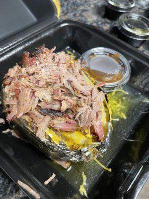 Pulled pork baked potato