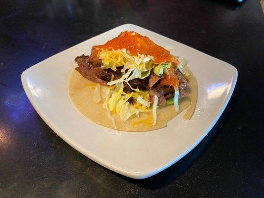 Happy Hour short rib taco