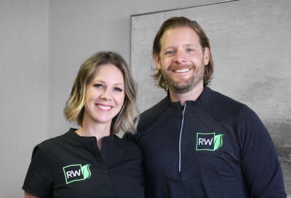 Dr. Erik, chiropractor, with his wife Cara who operates the med spa in the clinic called Renew Wellness