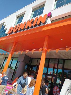 Outside of the new Dunkin