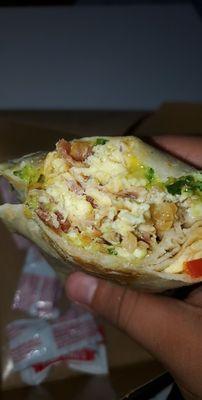 Breakfast Burrito with fresh guacamole