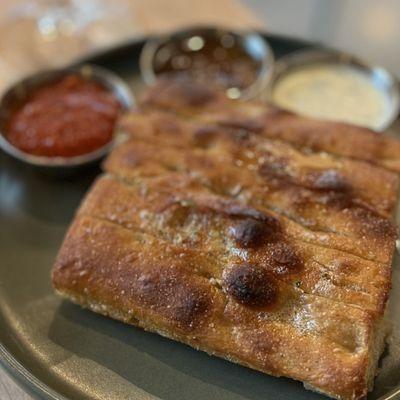 Focaccia w/ dipping sauces