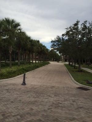 Far view of the courtyard