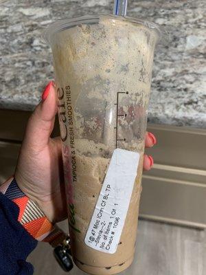 Mocha ice cream coffee blend with Tapioca - SO good!