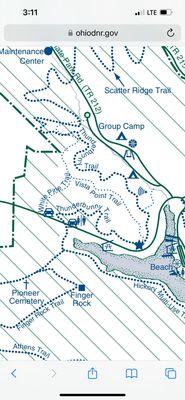 Partial trail map