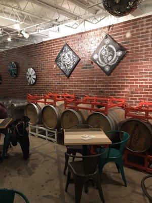 Whiskey barrel room!