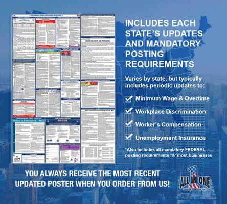 Display all of the state & federal notices on one simple to read posting.