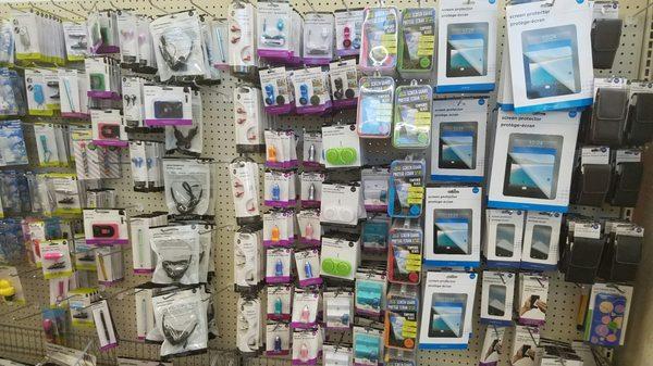 Electronics accessories - ear buds, car USB chargers, tablet covers, and more! August 2016