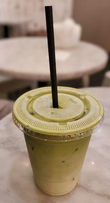 Iced matcha drink