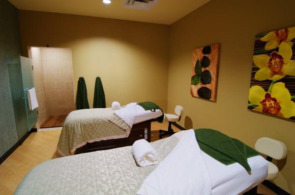 One of the treatment rooms is also a couples massage room.