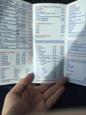 Inside menu