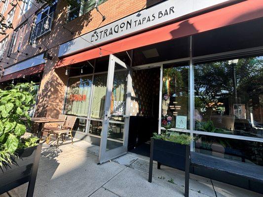 Entrance to the restaurant.