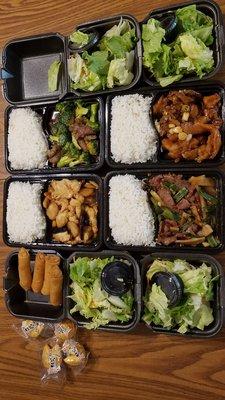 Lunch special: mongolian beef, orange chicken, broccoli beef, kung pao chicken