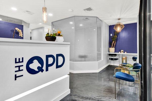 When you enter The QPD, a friendly team member will greet you in our sleek front office and waiting area.