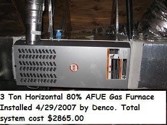 3  ton Gas furnace $1050 Installed