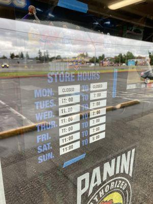 Store hours