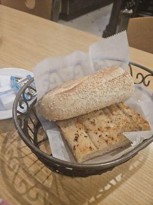 Complimentary bread for the table.