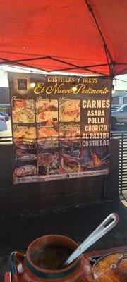 El menu, puede variar.