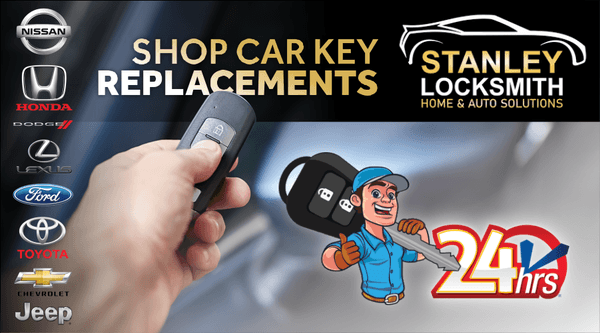 Stanley  Locksmith for cars is always near when you need it. We repair, program and replace any type of smart key fob. Save money Skip t