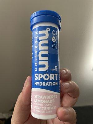 Nuun Sport tabs for hydration and electrolyte replenishment.