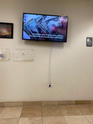 Waiting area tv