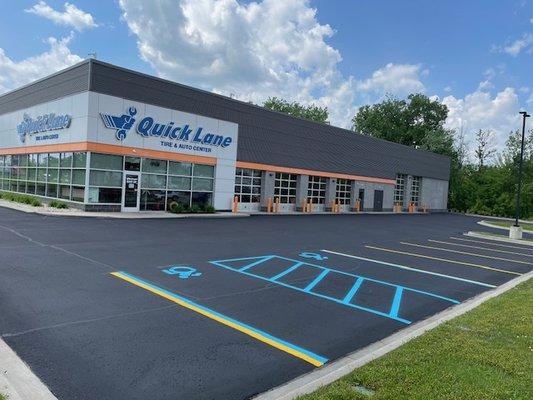 Quick Lane building and parking lot, located across Newburgh rd. from the main dealership!