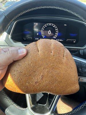 Here is their guava empanada before I left the bakery. The pan dulce is enormous and delicious.