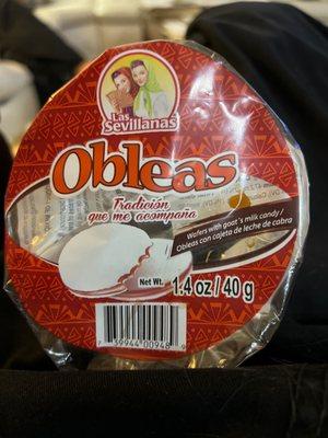 One of the packaged cookies from the food market.