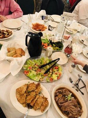 Partial view of my table, which included me, my hubby and 4 of my 5 kids (one daughter sat with a cousin).