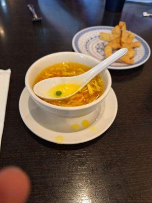 Egg drop soup, best I ever had.