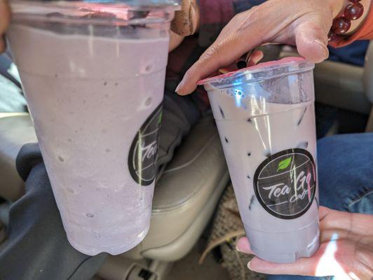 Taro smoothie and Taro Latte