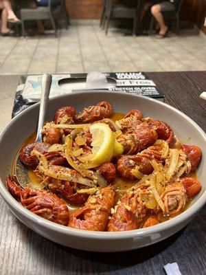 Crawdads with "All-In" sauce