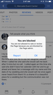 I was going to leave a review on FB but they blocked me from doing so.