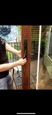 Back patio door lock replacement