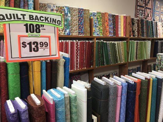 Great sale on 108" backing!