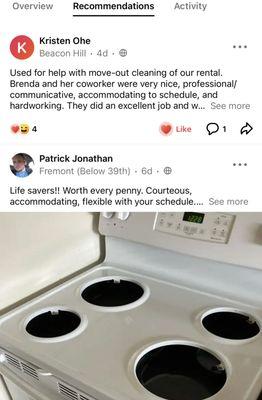 Nextdoor reviews from happy customers who hired Perfect Housekeeping.