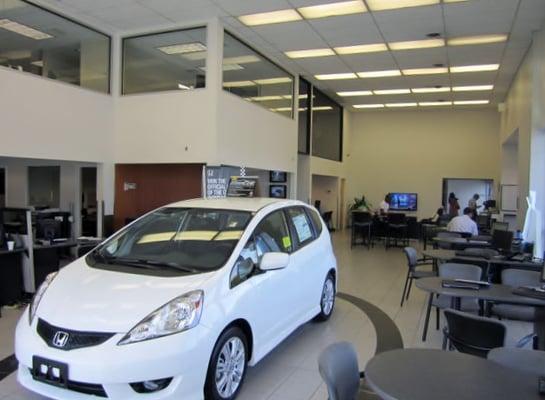 Herb Chambers Honda of Burlington New and Pre-Owned Vehicle Showroom.