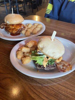 Both 1/2 burgers.  The Houston and the Mason Dixon.