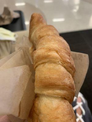 Tiny hair on my croissant