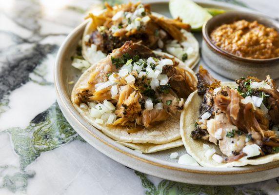 Carnitas street tacos.