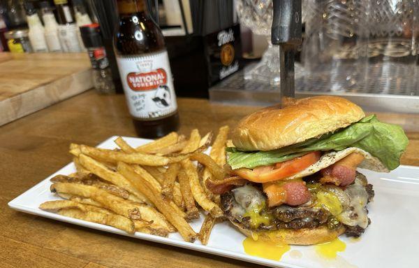 fresh ground brisket smash burger