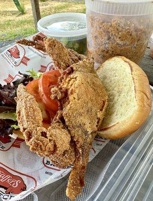 Bbq and soft shell crab sandwich- yummy!