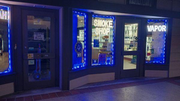 The front door of Johnny's Up in Smoke