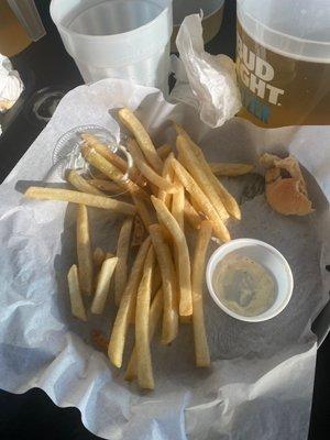 My soggy ass fries with no salt