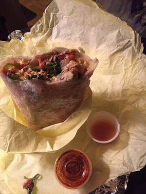 #20 veggie breakfast burrito